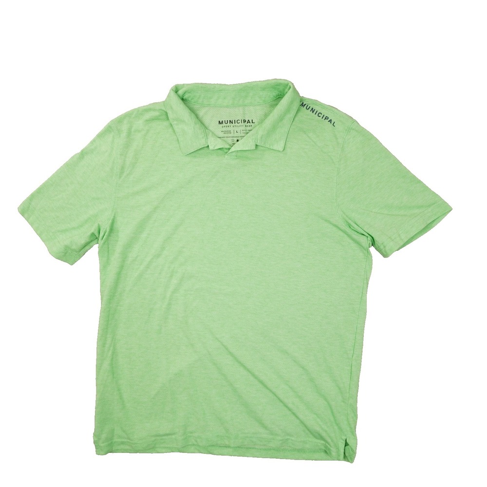 Municipal  Sport Utility Gear Polo Shirt Men's Large Green Performance Athletic